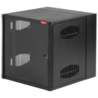 Gabinete AccessPlus de Montaje en Pared de 19in, Rieles Numerados y Roscados #10-32, Puerta con Ventana de Seguridad, 600 mm de Ancho, 762 mm de Profundidad, 12 UR, Color Negro