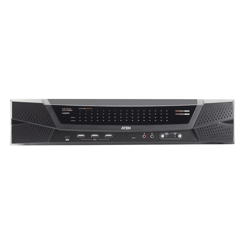 Switch KVM over IP Cat 5 | Hasta 64 Puertos | Resolucion Full HD 1920x1200 | Dual NIC Gigabit | Virtual Media USB 2.0 | FIPS 140-2 Level 1 | Cascada hasta 512 Equipos | Administracion Centralizada CC2000