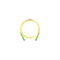 Jumper de Fibra Optica Monomodo 9/125 OS2, SC/APC-SC/APC Simplex, OFNR (Riser), Color Amarillo, 5 Metros (16.40 Pies)