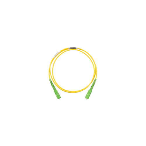 Jumper de Fibra Optica Monomodo 9/125 OS2, SC/APC-SC/APC Simplex, OFNR (Riser), Color Amarillo, 5 Metros (16.40 Pies)