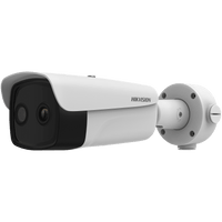 Bala IP Dual / Térmica 25 mm (384 X 288 ) / Óptico 12.4 mm (4 Megapixel) / 100 mts IR / IP67 / PoE / VCA 3.0 / NEMA 4X / Termométrica / Detección de Temperatura y Fuego / Micro SD