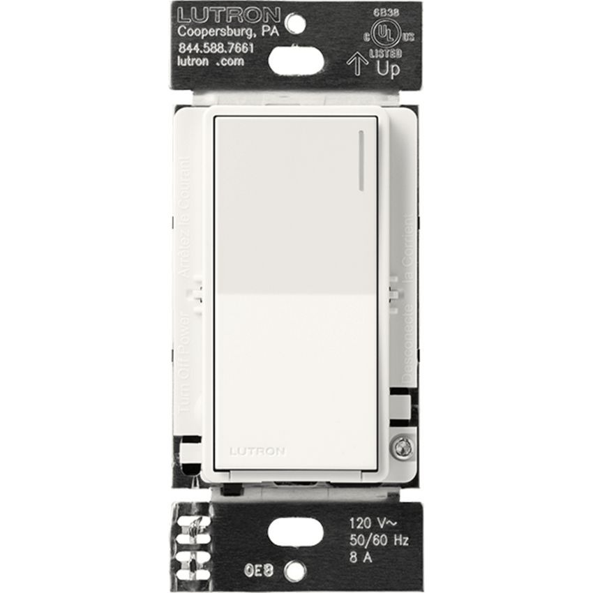 (RadioRa3) Apagador Sunnata color blanco para linea Radio Ra3, 8A de iluminacion, 5.8A Motor