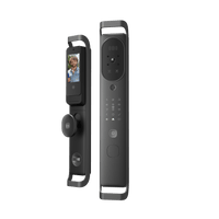 Cerradura Inteligente Multibiométrica / Reconocimiento Facial + Venas Palma + Huella Digital / Teclado Numérico + Tarjetas IC + NFC / Pantalla HD 4.5 Pulgadas / Batería Doble 4000mAh + 2500mAh / Conexión WiFi 2.4GHz / App Smart