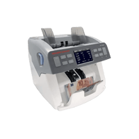 Contador Valorador de Billetes Multi-Moneda / Doble Sensor CIS con Detección MG, IR, UV / 1500 Billetes por Minuto / Lectura de Números de Serie / Reconocimiento Automático de Divisas / Pantalla Táctil 3.5 / 3 Divisas Simultane