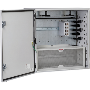 Gabinete de Zona de Instalación en Pared, Uso Industrial con Clasificación UL tipo IP66 y 4/12/4X, de 610 x 295 x 610 mm, de Acero, Color Gris
