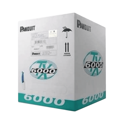 Bobina de Cable UTP 305 Metros (1000 Pies) de Cobre, TX6000™ PanNet, Reelex, Blanco, Categoría 6 Mejorado (23 AWG), PVC (CMR, Riser), de 4 Pares