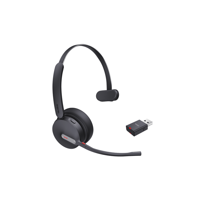 Diadema Inalámbrica WH64 Hybrid Mono UC de Yealink con Bluetooth 5.2 y Conectividad UC Plug-and-Play