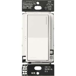 (RadioRa3) Apagador Sunnata color blanco para linea Radio Ra3, 8A de iluminacion, 5.8A Motor