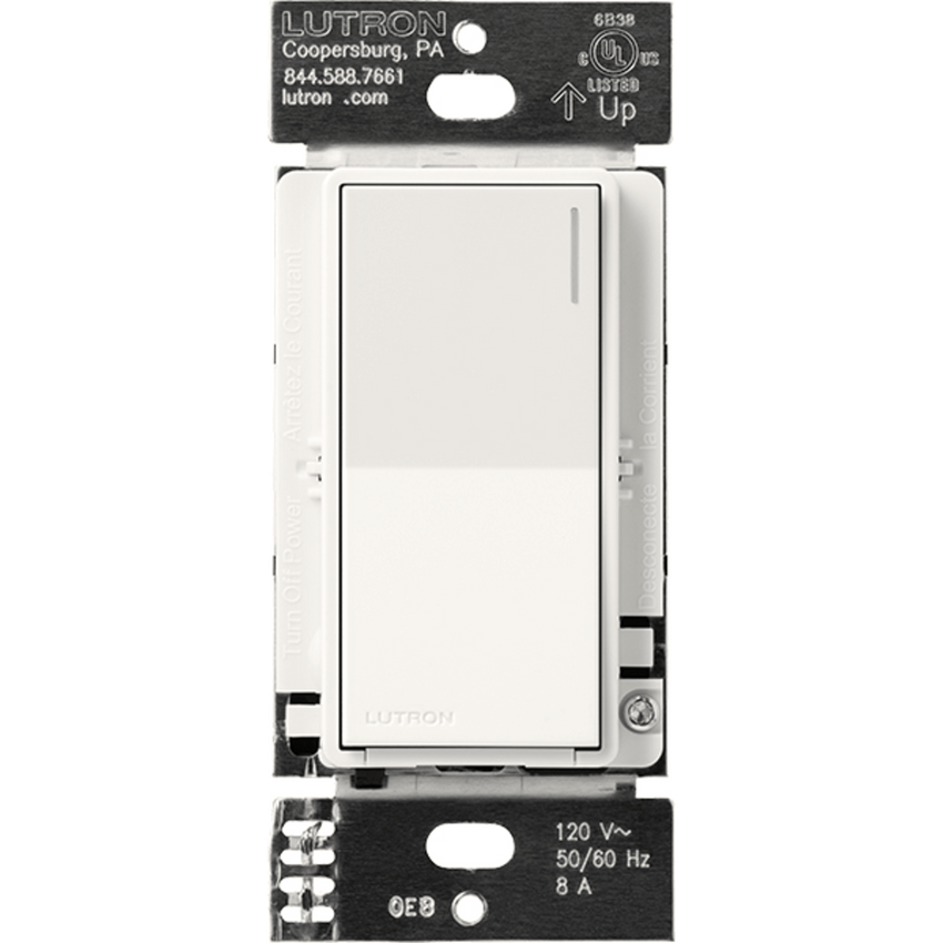 (RadioRa3) Apagador Sunnata color blanco para linea Radio Ra3, 8A de iluminacion, 5.8A Motor