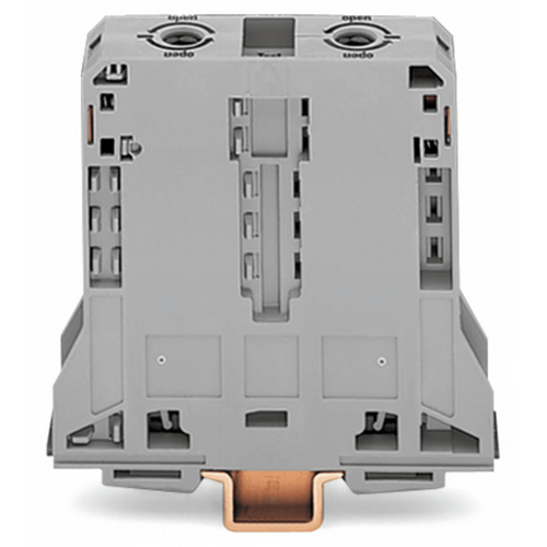 Borna de Paso para Corrientes Elevadas, 95 mm², POWER CAGE CLAMP, 2 Puntos de Conexión, 232 A, 1000 V, Montaje Carril DIN 35x15, Gris