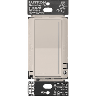 (RadioRa3) Apagador Sunnata color blanco para linea Radio Ra3, 8A de iluminacion, 5.8A Motor