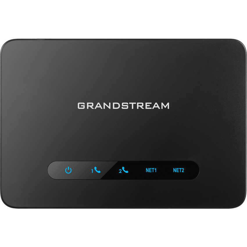 Adaptador de Teléfono Analógico ATA 2 Puertos FXS (Conectar Teléfono Análogo) con Router NAT Gigabit / Compatible SIP / Cifrado AES Reforzado / Calidad de Voz HD / Soporta Fax T.38 / Router NAT Alto Rendimiento