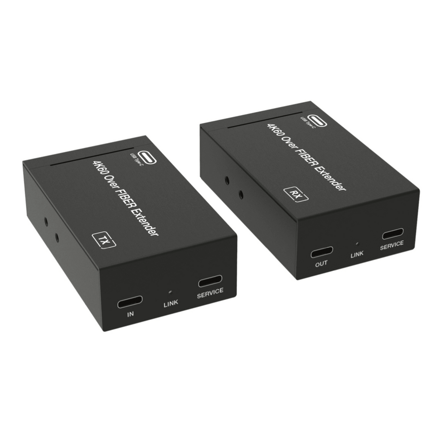 Extensor USB-C 4K60 sobre fibra única hasta 10 km