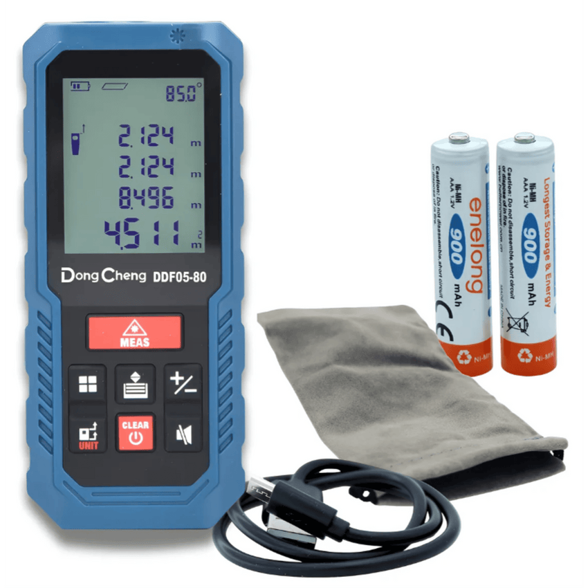 Distanciómetro Láser, Medidor Digital de Distancias de hasta 80 metros.