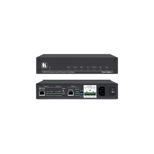 Amplificador de Potencia | 120W | Dante | DSP Integrado | Hi-Z 70V-100V | Lo-Z 4&Omega;-8&Omega; | RS-232 | Control IP