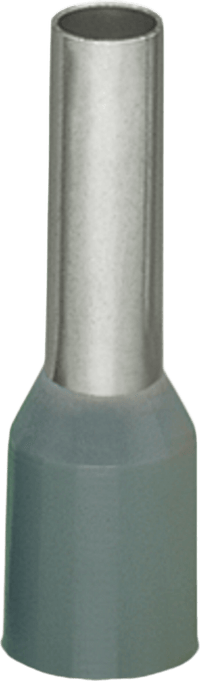 Terminal Hembra / 4 mm² AWG 12 / Con Camisa Plástica / Cobre Electrolítico / Remachado Estanco al Gas / Gris