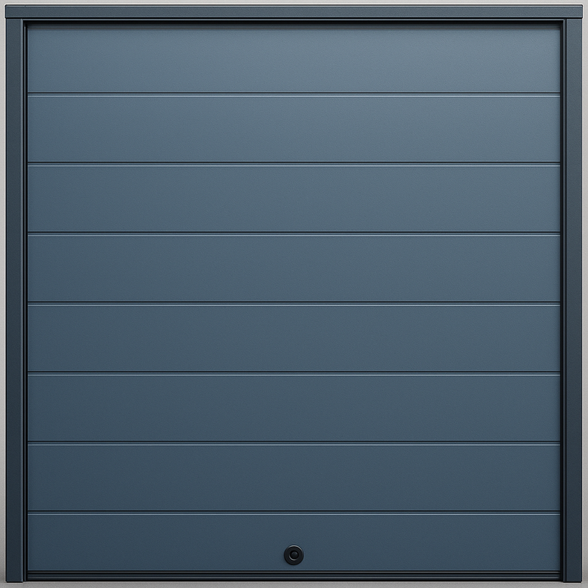 Puerta D / Garage D / Alta Calidad / Linea Central / Color GRIS /  acabdo DELUXE / 8X7 pies / AISLADA / Estilo Americana.