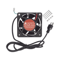 Ventilador de 110 Vca de 12 x 12 cm con Cable y Tornillería