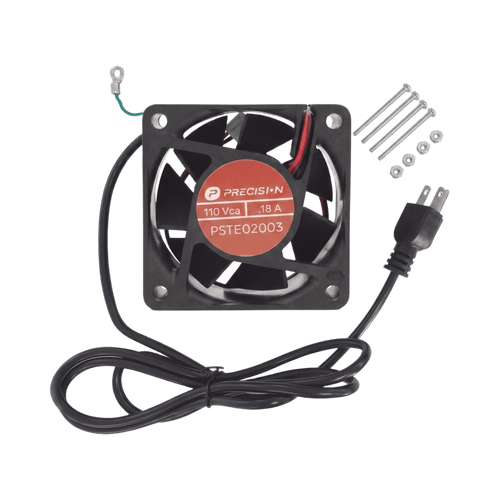 Ventilador de 110 Vca de 12 x 12 cm con Cable y Tornillería