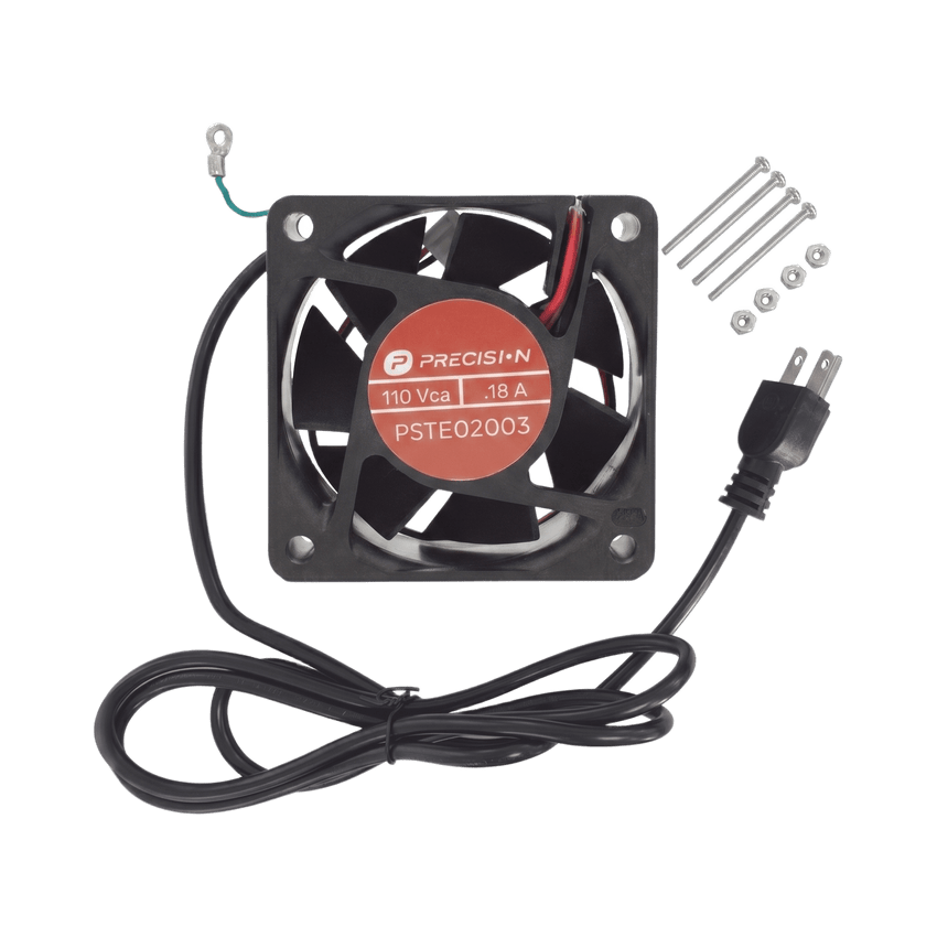 Ventilador de 110 Vca de 12 x 12 cm con Cable y Tornillería
