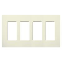 Placa de pared 3 espacios, color blanco, para atenuador (dimmer), switch ó control remoto PICO inalámbrico.