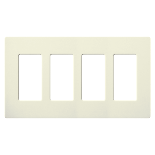 Placa de pared 3 espacios, color blanco, para atenuador (dimmer), switch ó control remoto PICO inalámbrico.
