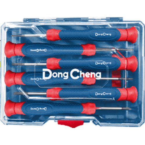 Juego de Desarmadores de Precisi�n 6 Piezas / Puntas Planas y Phillips / Mangos Ergon�micos Antideslizantes / Acero CR-V / Estuche Organizador