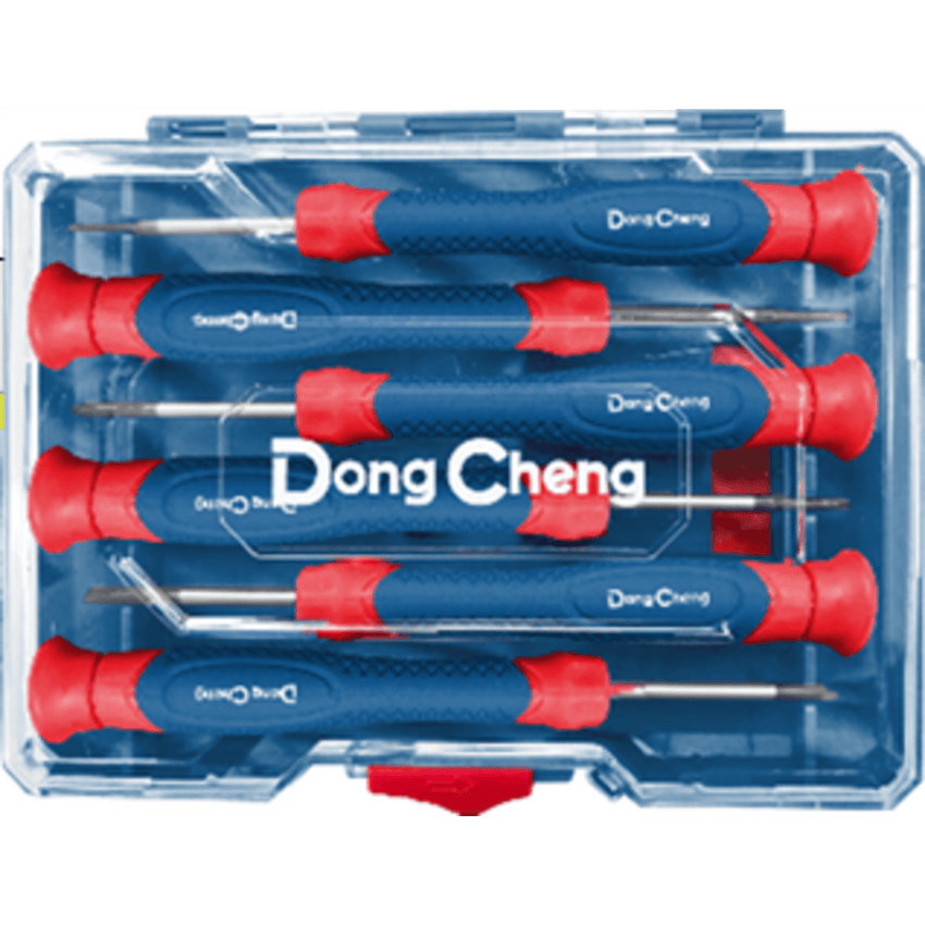 Juego de Desarmadores de Precisi�n 6 Piezas / Puntas Planas y Phillips / Mangos Ergon�micos Antideslizantes / Acero CR-V / Estuche Organizador