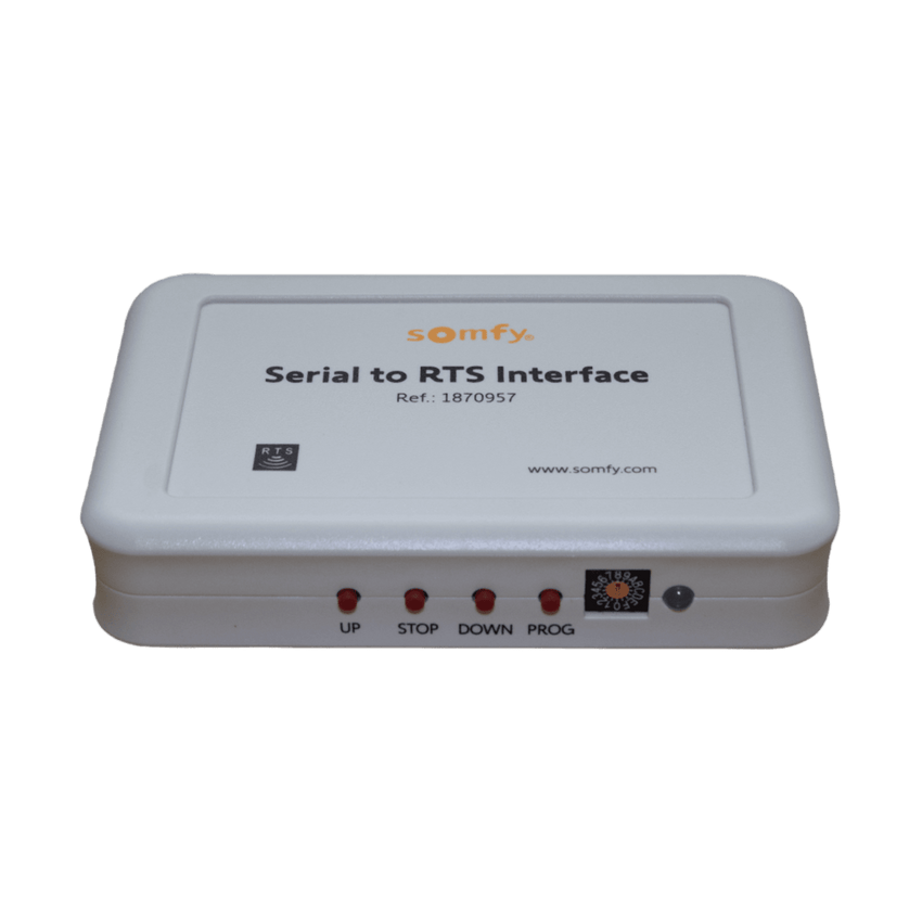 Traductor Universal Somfy Connect, integre SOMFY con el sistema de control de iluminación RadioRA2 de LUTRON.