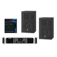 Kit Refuerzo Sonoro y Mixer | Incluye 2 Bocinas CHR10 | Amplificador PX5 | Mezclador MG10 | Ideal para PA
