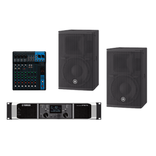 Kit Refuerzo Sonoro y Mixer | Incluye 2 Bocinas CHR10 | Amplificador PX5 | Mezclador MG10 | Ideal para PA