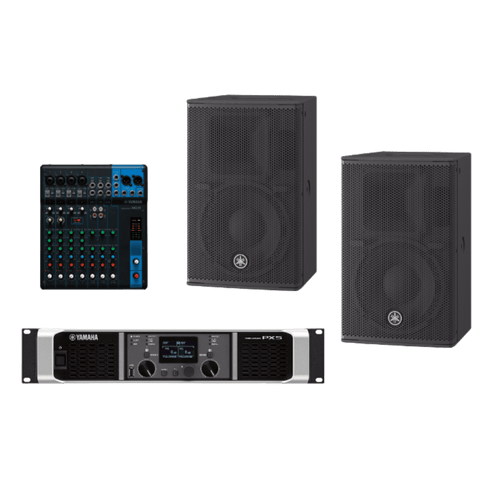 Kit Refuerzo Sonoro y Mixer | Incluye 2 Bocinas CHR10 | Amplificador PX5 | Mezclador MG10 | Ideal para PA