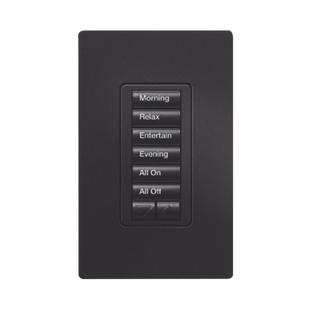 (RadioRA2) Teclado Seetouch Hibrido 6 botones, 2 botones subir/bajar, programe escenas diferentes en cada botón,puede instalarse en un interruptor de luz.
