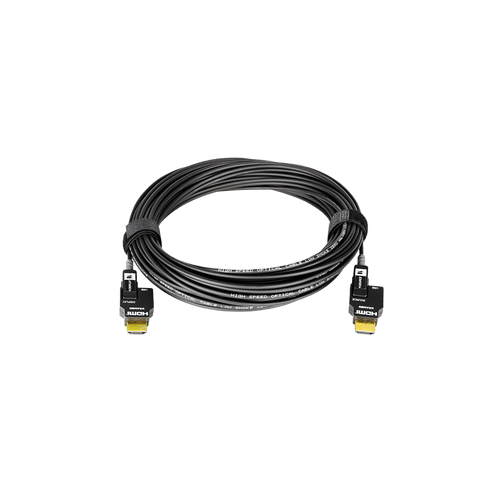 Cable Activo Óptico HDMI 4K 30 mts | 4K@60Hz 4:4:4 | 18 Gbps | Terminales Desmontables Micro-HDMI | Fibra Optica  | Libre de Halógenos LSHF | Bañado en Oro 24K