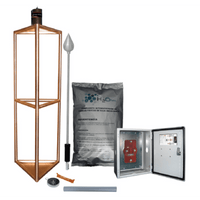 Kit de Pararrayo con Punta con Diámetro de Protección de 300 metros, fabricado en Acero Inoxidable.