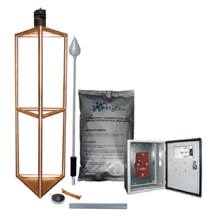 Kit de Pararrayo con Punta con Diámetro de Protección de 300 metros, fabricado en Acero Inoxidable.