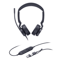 Diadema Alámbrica Yealink UH44 Dual USB-C/A Certificada con Microsoft Teams