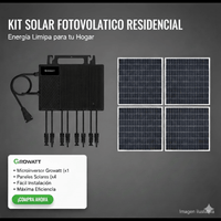 Kit Solar Interconexion  / 2.5kW  220Vca / Microinversores Growatt / Montaje Incluido