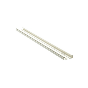 Base para canaleta T-45, de PVC rígido, con orificios perforados para montaje, 60.3 x 18.5 x 2400 mm, Color Blanco