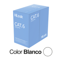 Cable de Red U/UTP Cat6 23AWG / Cumple ANSI/TIA-568.2-D / RoHS 2.0 / CPR Fca / Longitud 305 m / PVC Blanco / Resistencia a la Tracción y Compresión / Operación -20°C a 70°C