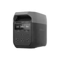 Estación de Energía Portátil Delta 3 1024Wh Litio LFP / 6 AC 1800 W (Max. 2200W) / 2 USB-C 100W / Capacidad para Aumentar Respaldo / Cargador de Coche 10A a 12.6V / Conectividad WiFi y Bluetooth (App) / Carga Solar 500W Max.
