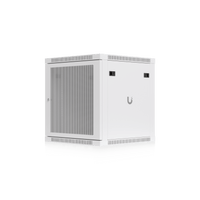 UACC Rack Cabinet 12U (598 x 600 mm) - Gabinete Cerrado para Montaje en Pared con Puerta Frontal Perforada, Totalmente Ensamblado con Ventiladores Integrados y Paneles Removibles