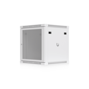 UACC Rack Cabinet 12U (598 x 600 mm) - Gabinete Cerrado para Montaje en Pared con Puerta Frontal Perforada, Totalmente Ensamblado con Ventiladores Integrados y Paneles Removibles