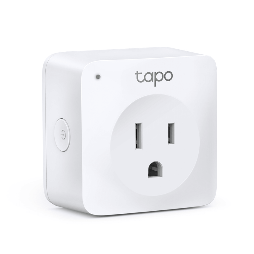 Mini tomacorriente inteligente Wi-Fi, 100 - 120V~, 50/60Hz, 15.0A, compatible con Amazon Alexa y Google Assistant, color blanco.