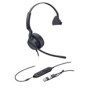 Diadema Alámbrica UH42 SE Mono de Yealink Certificada para Microsoft Teams con USB-C/A