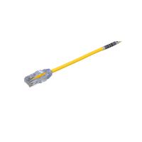 Cable de Parcheo TX6, UTP Cat6, Diámetro Reducido (28AWG), Color Amarillo, 7.62 Metros (25 Pies)