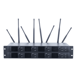 Receptor Inalámbrico | 8 Canales | Transmisión Digital U-Band 540-690 MHz | Modulación PI/4-DQPSK | Pantalla TFT-LCD 2.2" | Salida Balanceada y Desbalanceada | Encripción de Audio | Escaneo de Frecuencia
