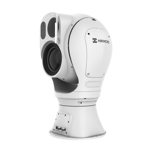 Mini Punta de Poste IP Dual / Térmica 25 mm (384 X 288) + Óptico 32X (4 Megapixel) / 800 mts IR / IP66 / Detección de Temperatura / microSD