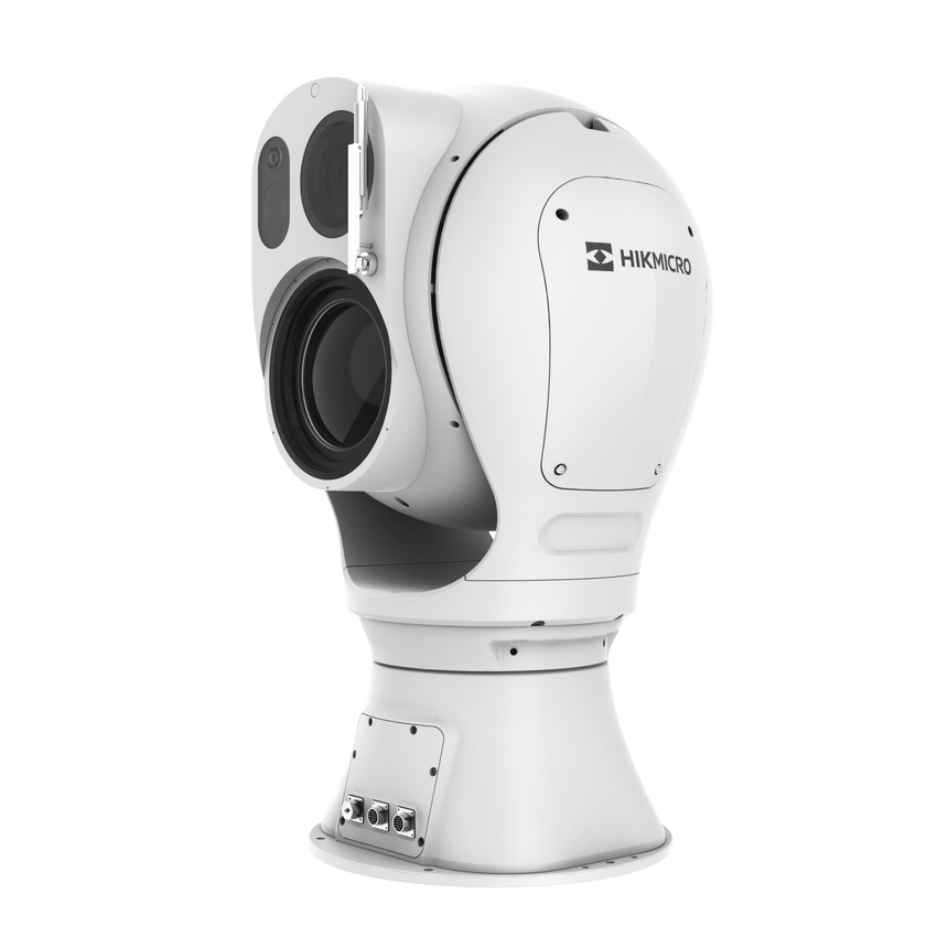 Mini Punta de Poste IP Dual / Térmica 25 mm (384 X 288) + Óptico 32X (4 Megapixel) / 800 mts IR / IP66 / Detección de Temperatura / microSD