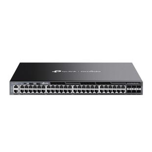 Switch Omada L3 SDN Administrable / 48 puertos Gigabit y 6 puertos SFP+ / Funciones RIP, VRRP, Servidor DHCP / Administración centralizada OMADA / Fuente Redundante